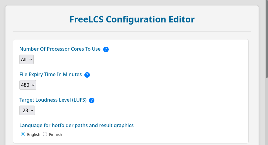 Example: FreeLCS 4 Configuration 01